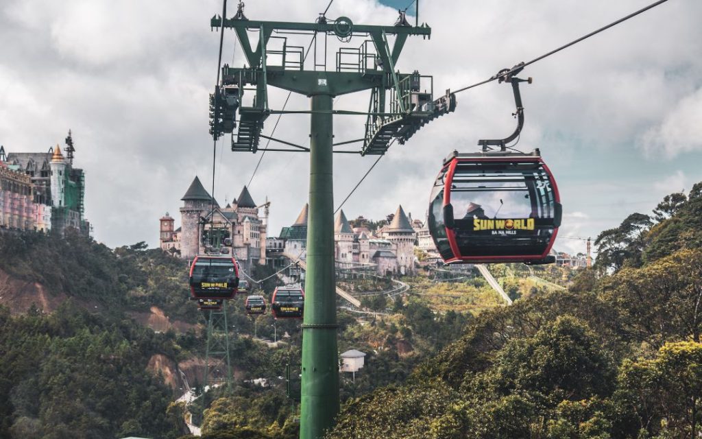 Cable Car Over Valleys