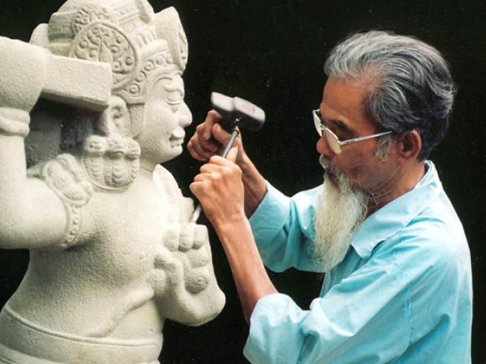 Marble Sculpture Village Artisans