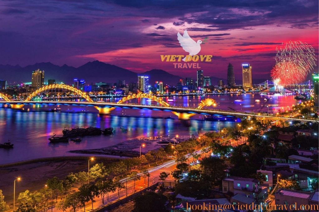 Danang’s Dragon Bridge at Night